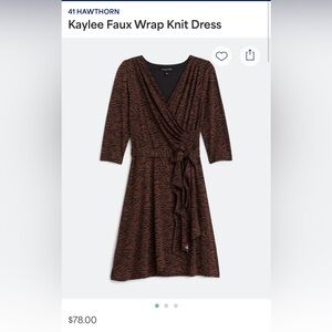 Kaylee Faux Wrap Knit Dress